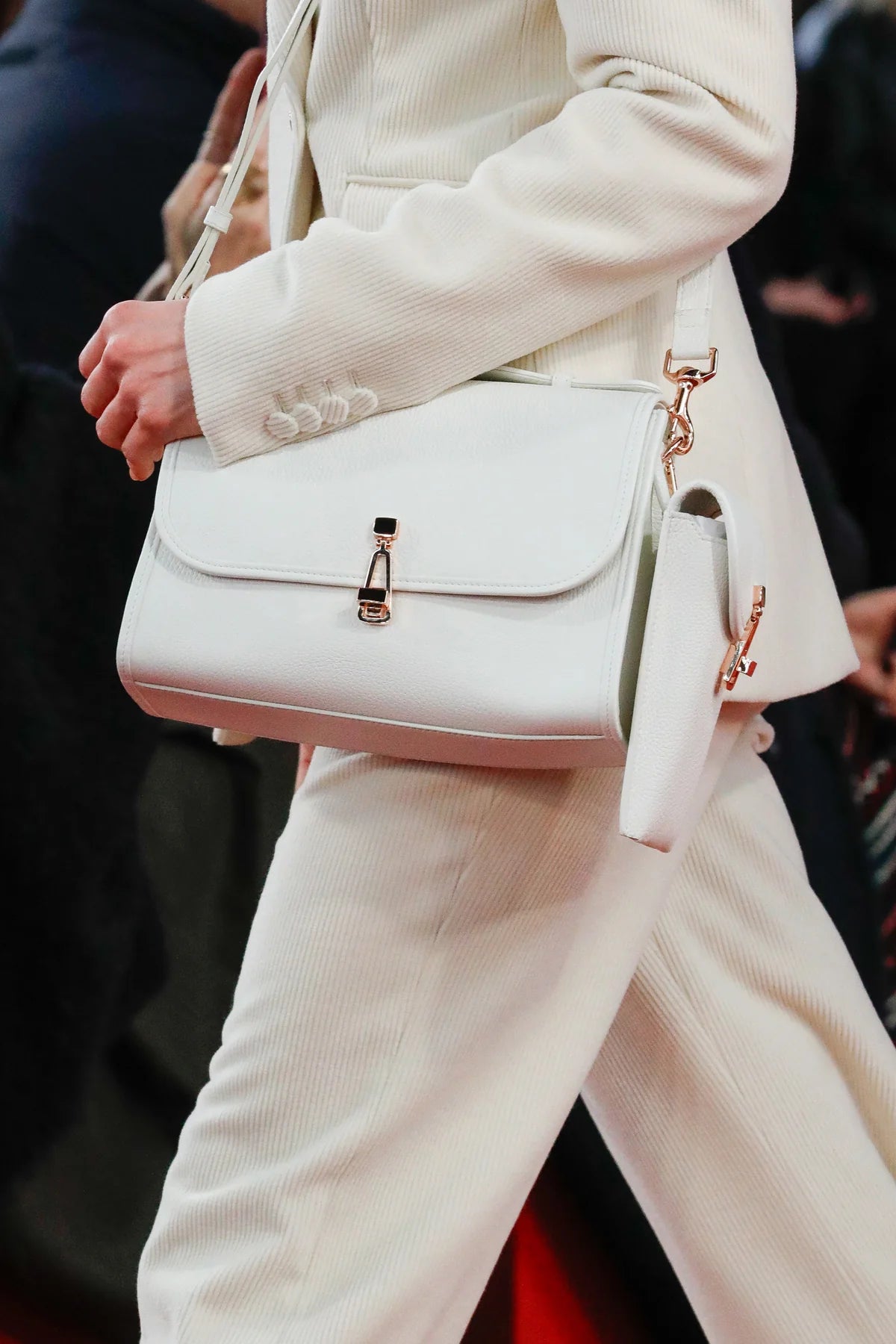 Ivory Textured Leather